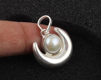 Handgemaakte halve maan parelhangerketting, mode-sieraden