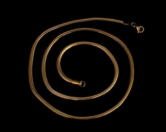 Halsband i mässing med gyllene kedja, unisex designersmycken