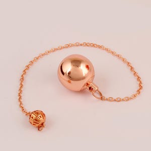 Heliwale Brass Metal Ball Point Hammer Design Metaphysical Positive Dowsing Divination Pendulum