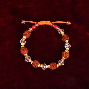 Heliwale Designer Rudraksha Beads Bracelet/ Fancy Jewellery Spirituality Religion Bracelet for /Men/Women Anniversary Birthday Gift