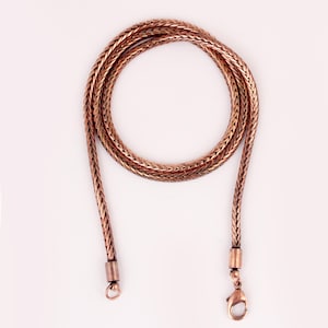 Heliwale Beautiful Designer Copper Chain/ Copper Chain Jewelry/ Gift Chain/ Oxidized Polish Copper Chain/ Chain Necklace/Gift For Boyfriend