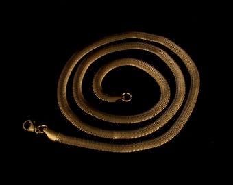 Halsband i mässing med gyllene kedja, unisex designersmycken