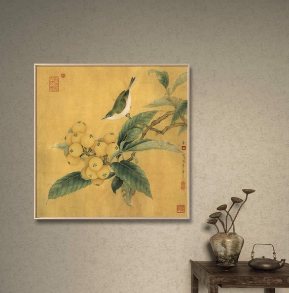 Antique Replica Yellow Bird Art Print Antique Replica Yellow Bird Art Print