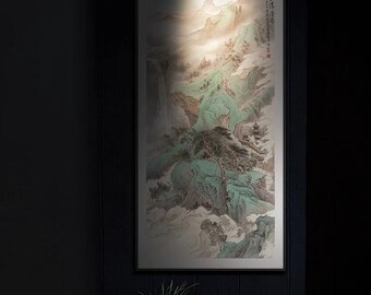 Spring Mountain Serenity Landscape | Museum-quality Chinese Green