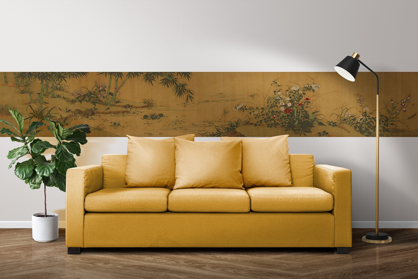 Long Scroll of Chinese Botanic Wall Art, Art Print, Five Dynasties ...