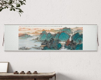 肉質画　風景画 Amazon.com: RYLJCZ Chinese Style Painting Wall Art/Nature