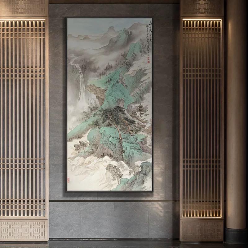 Spring Mountain Serenity Landscape | Museum-quality Chinese Green