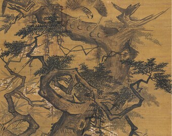 雙鷹圖 雙鷹圖 (two Eagles), by 萧海山, Auspicious Birds Wall Art