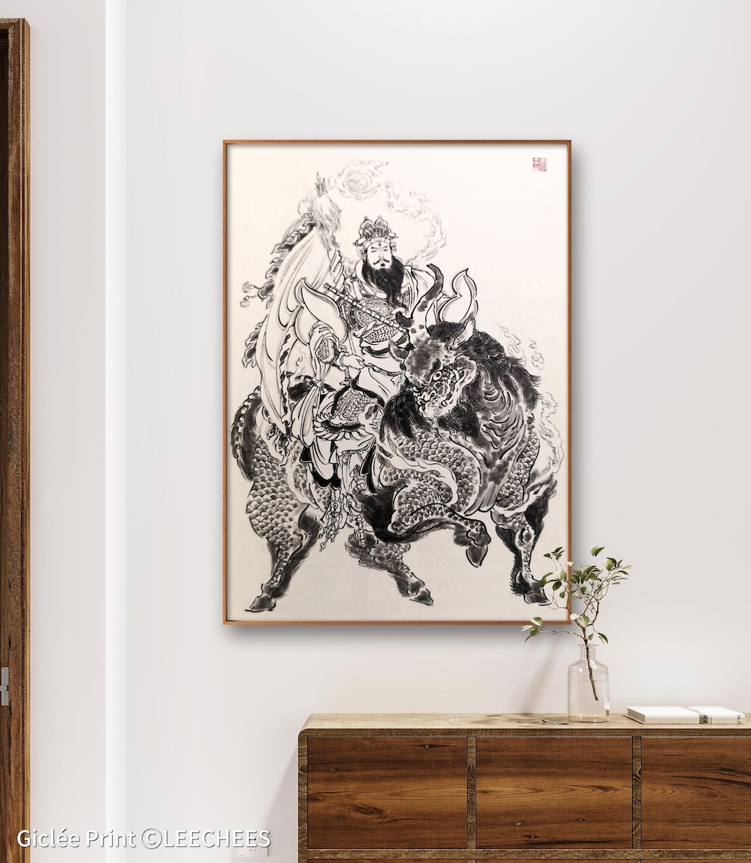 Investiture of the Gods, Wen Zhong, Chinese Gods Painting, Traditional  Mythical Characters Paintings, Limited Edition Archival Print