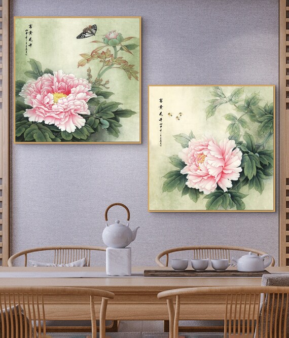 Antique Replica Pink Peonies Art Print Antique Replica Pink Peonies Art Print