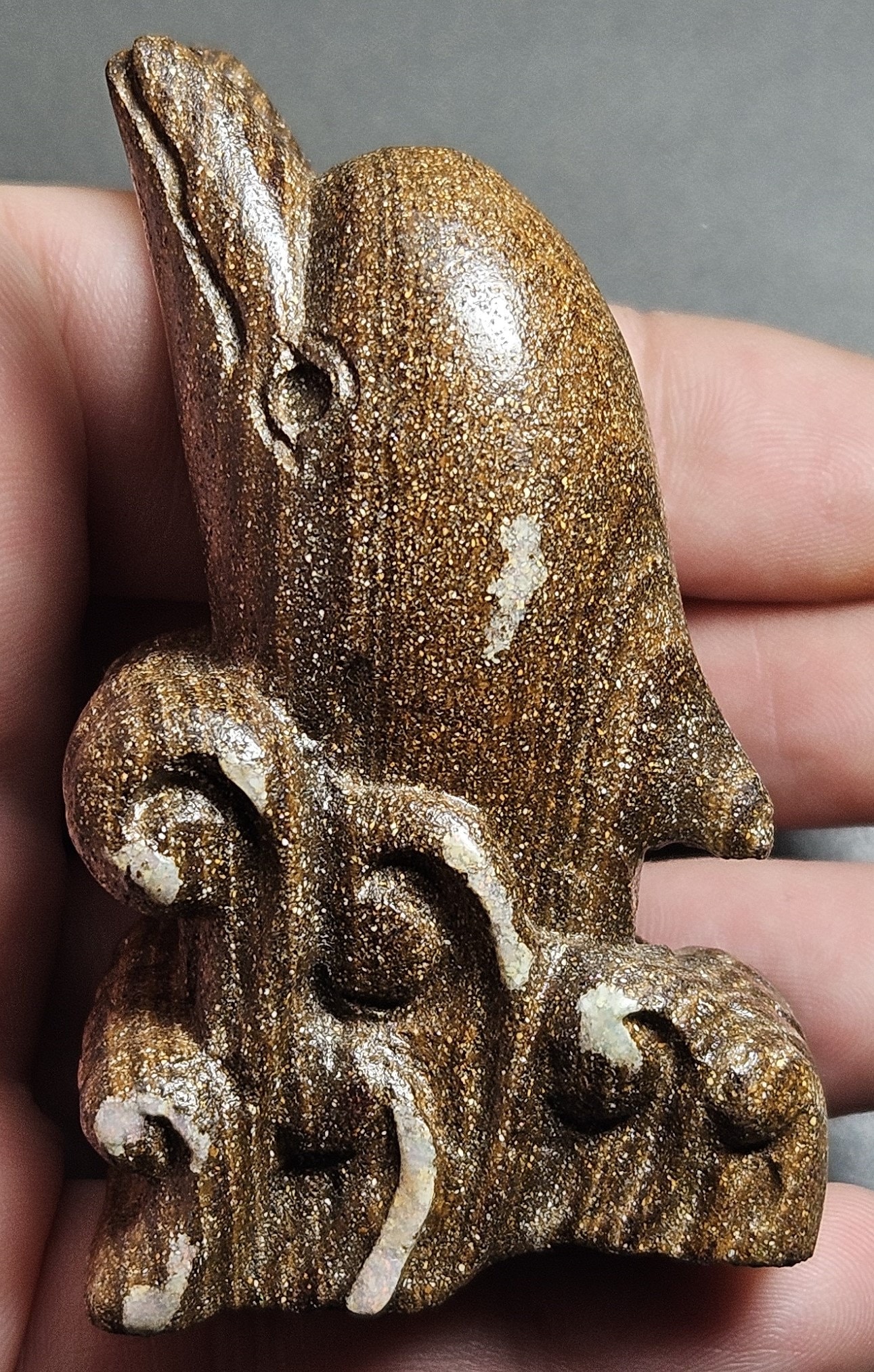 Opale Boulder Australienne De Yowah Queensland - 44,05 Carats - Motif Dauphin Naturel - 35,6x19,2x7 Mm