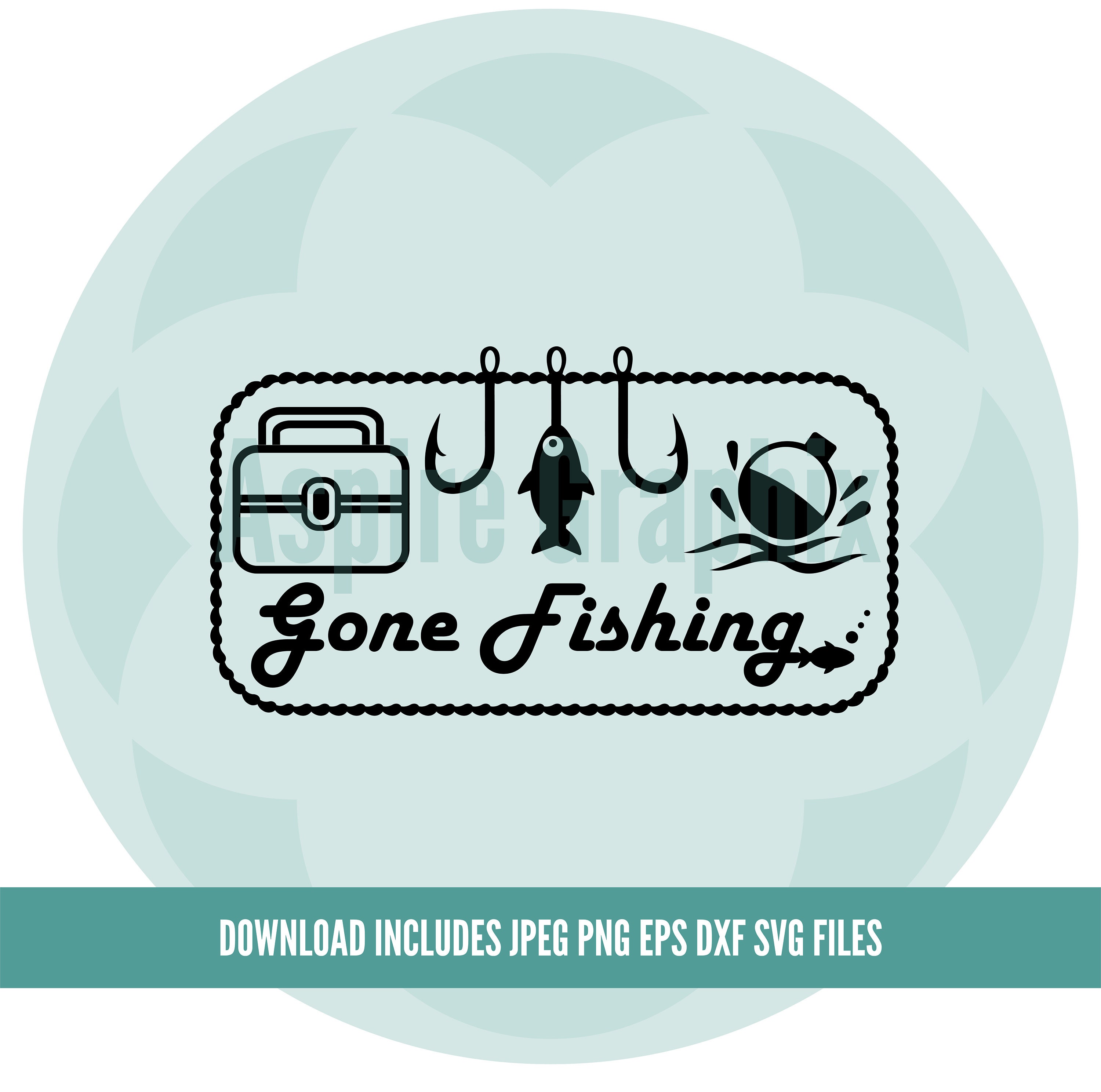 Gone Fishing Svg Fishing Svg Fishing Clipart - Etsy