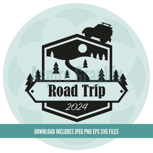 Road Trip 2024 svg, Road Trip svg, Driving svg, Car svg, Car svg, Travel svg, Travel 2024 svg, Road trip file for cricut, Travel cricut file