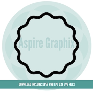 Golvende frame svg, golvende lijnen, geschulpte rand, golvende vorm svg, golf svg, golvende rand, golvende rand, golvende svg, Cricut-bestanden