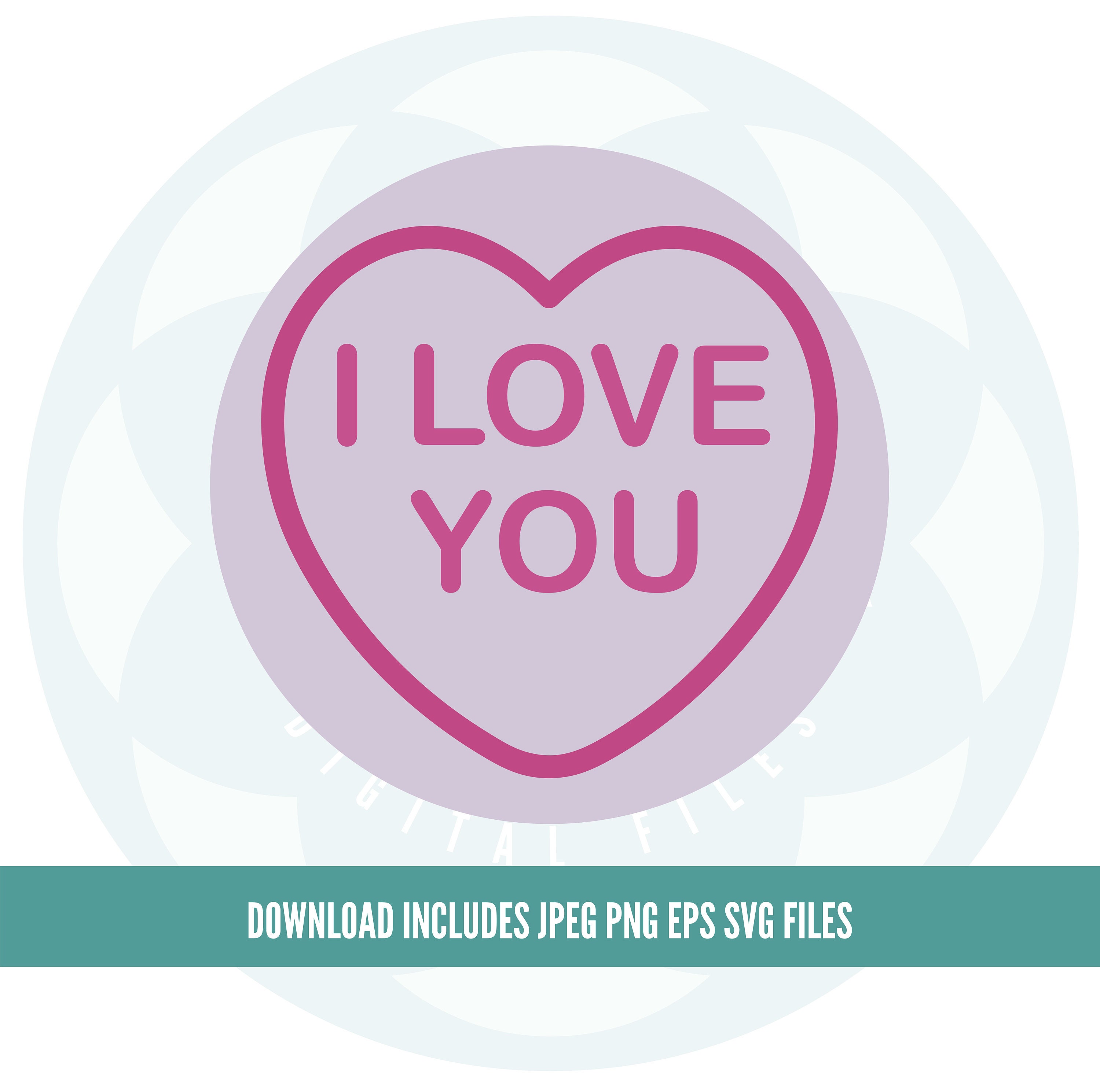 Love heart sweet svg valentines cutting File SVG File Etsy