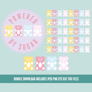 Gummy Bear svg, Candy svg, Sweets svg, Pastel Gummy Bear svg, Jelly Bear