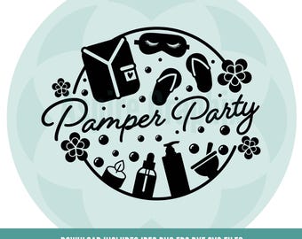 Pamper Party PNG SVG Makeup Spa Clipart, Spa svg, Girls Trip svg, Spa Day svg, Spa Squad Svg, Self care svg, Girls Spa Trip svg,