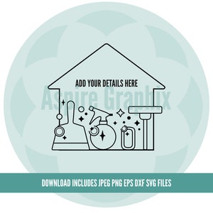 Cleaning Svg, Cleaning Service Logo Svg, Cleaning Cut Files, Files for Cricut, Maid Service svg, Cleaning logo svg, Cleaning service logo