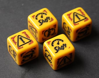 Ensemble de dés à dérapage post-apocalyptiques inspirés de Gaslands (5 unités)