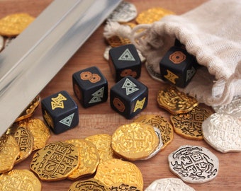 Loot dnd Dice / Dungeons and Dragons coin dice