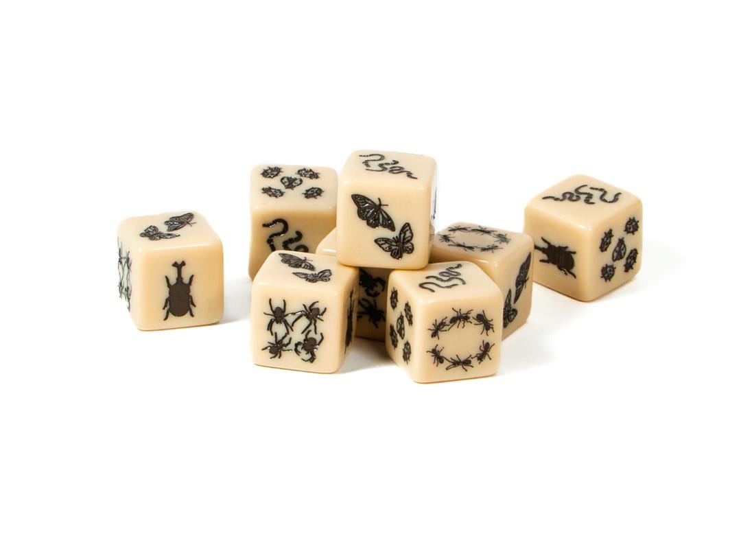 Bug-themed Dice Set – Engraved Insect D6 - Etsy