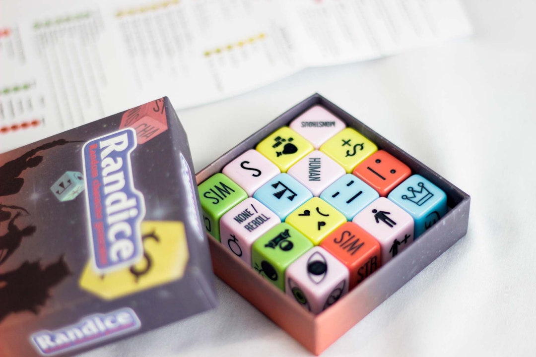 Randice dnd random character generator dice set complete bundle etsy