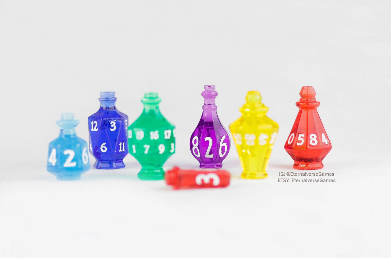 King of Potions 7 Potion Dice Set for Tabletop Games Like Etsy