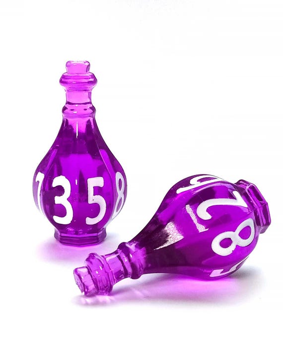 Fantasy Potion Bottle D8 Dice – Set of 4 RPG Dice for DND & Tabletop Games | Unique Gamer Gift