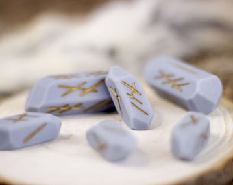 Ensemble de dés nains Stone D6 et D4 pour donjons et dragons