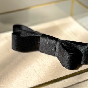 May include: A black velvet bow tie.