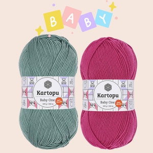 Kartopu Cotton Love, 1Summer Yarn, Hand Knitting Yarn, Baby Cotton