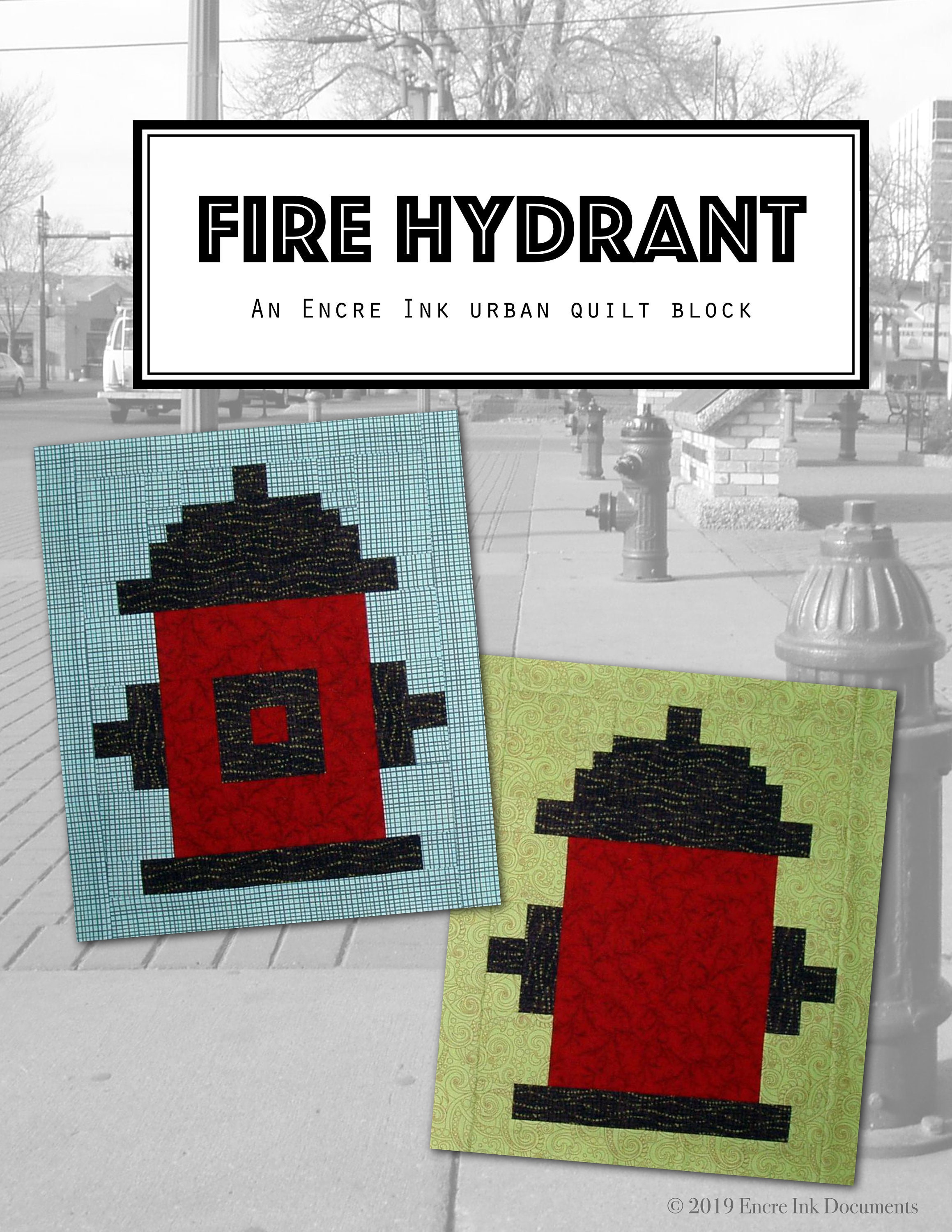 Fire Hydrant Quilt Block Pattern PDF Download | Etsy Hong Kong