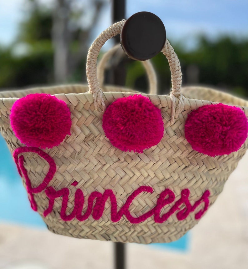 Small Straw Beach Tote princess Etsy