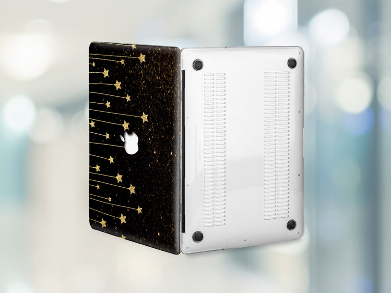 MacBook Pro 16 Case Apple MacBook Pro 15 Case MacBook 15 inch Case Golden Stars MacBook Air 13 2020 Case MacBook Pro 13 Hard Case Starry