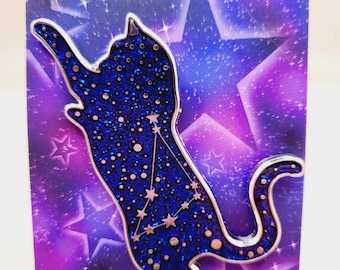 Capricorn Star sign/Constellation cat pin