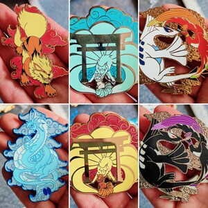 Myth Mons enamel pins