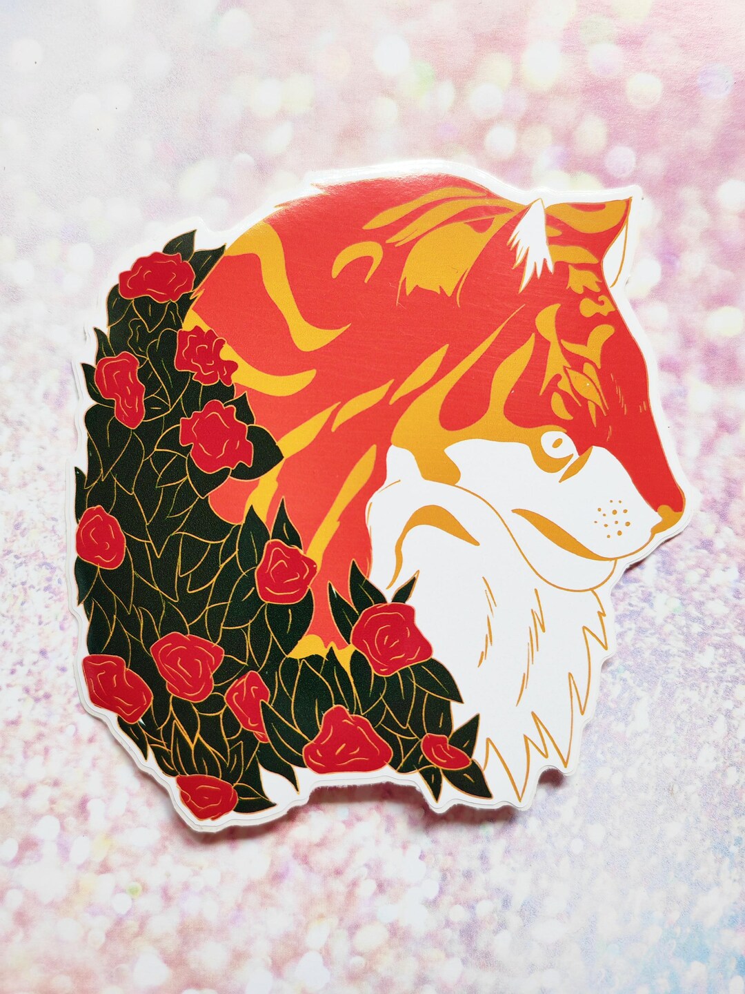 Tiger Vinyl Sticker - Etsy