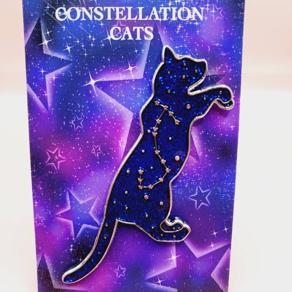 Épingle en émail signe astrologique Scorpion/chat Constellation