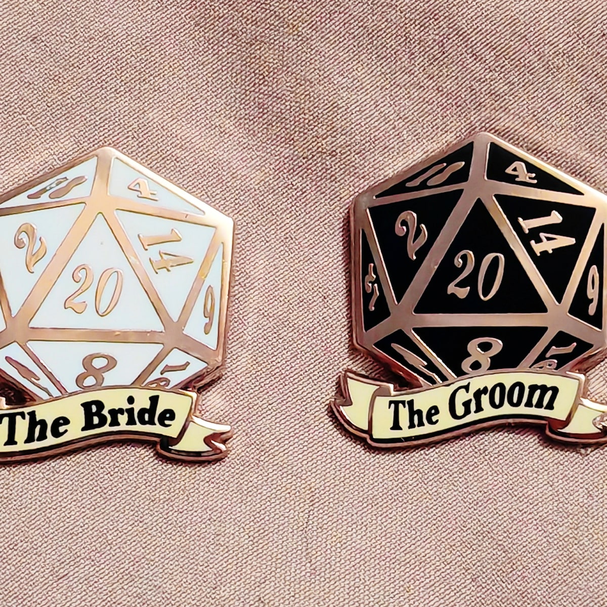 Dnd Inspired D20 Wedding Pins - Etsy