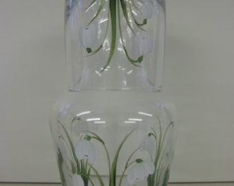 Hand painted Carafe Set Snowdrop Design