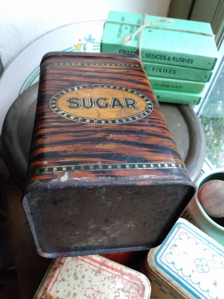 A Vintage Sugar Tin Possibly 1930s Quite Unusual Etsy UK