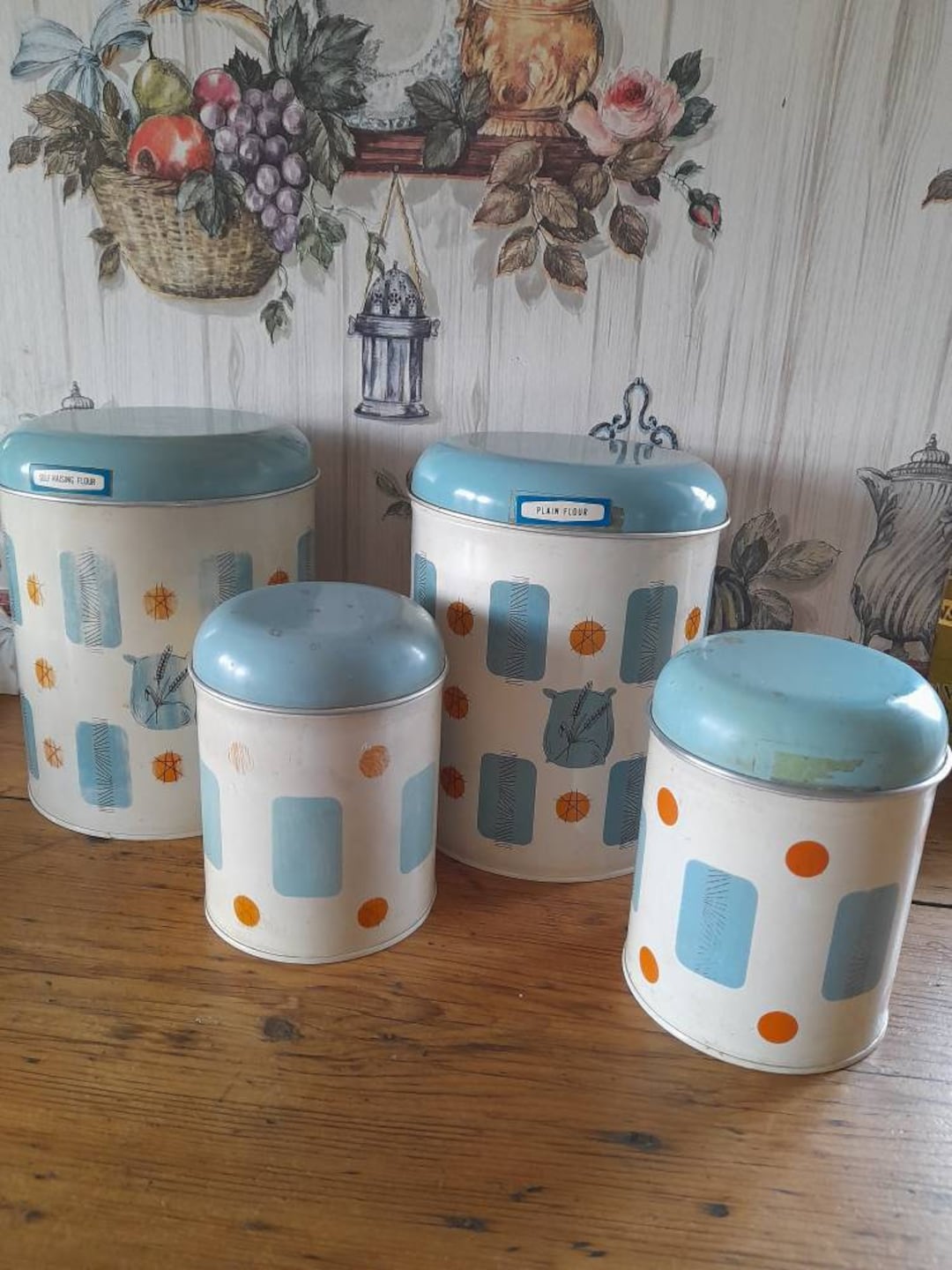 Four Vintage Worcester Ware Cannisters - Etsy
