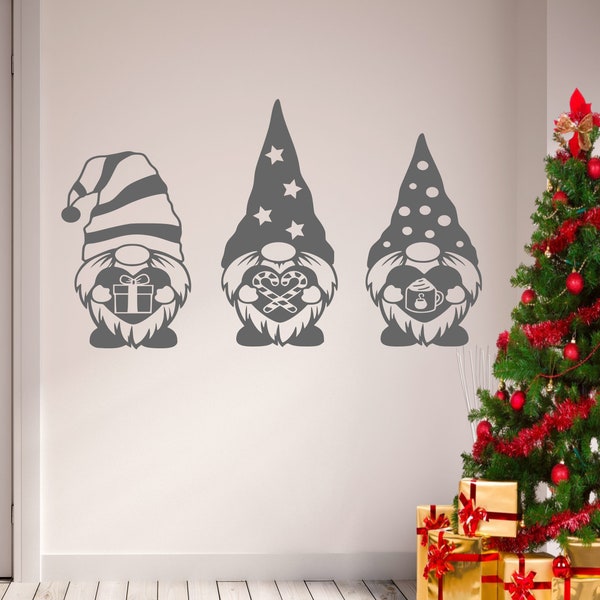 Gnome Window Decals Etsy UK