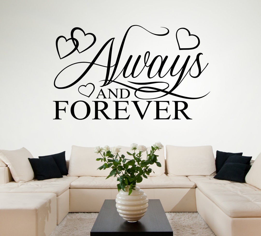 Always and Forever Family Vinyl Wall Art Sticker fm22 Etsy