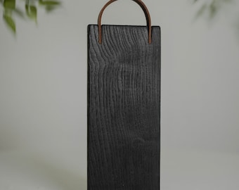 Luxury Resorts Black Platters for snacks Burnt black wood  Aesthetic design Yakisugi Burned Wood Cutting Board  Craft Wood Food Served