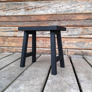 Nachttisch Yakisugi Gebrannte Eiche Nachttisch Für Schlafzimmer Pflanzentisch Holzhocker Schwarze Eiche Pflanzenzubehör Weihnachtsgeschenk Luxus