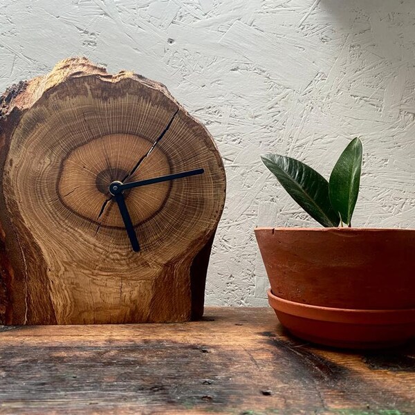 Wooden Hanging Clock Etsy