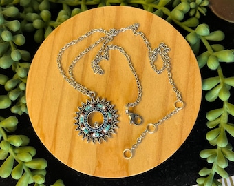 Sun and Moon Colorful Pendant Adjustable Necklace, Southwest Necklace, Western Necklace, Yellowstone Necklace, Coastal Cowgirl Necklace