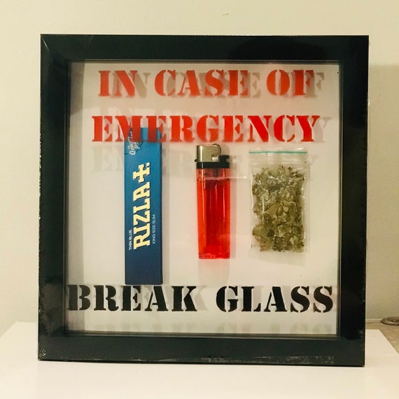 ガラスinMarlboro&マッチ　「IN CASE OF EMERGENCY」 In Case of Emergency Pop Art Wall Frame 8x8