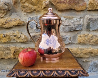 Charming Copper Water Kettle / Antique French Tea Kettle / Bouilloire en Cuivre / Handcrafted in France / Medium Size / UniqueFrenchAntiques